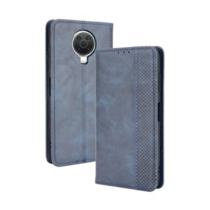 For Nokia G20 / G10 Magnetic Buckle Retro Crazy Horse Texture Horizontal Flip Leather Case with Holder & Card Slots & Photo Frame(Blue) (OEM)