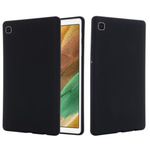 For Samsung Galaxy Tab A7 Lite Solid Color Liquid Silicone Shockpoof Tablet Case(Black) (OEM)