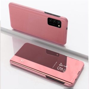 For Samsung Galaxy A82 5G / Quantum 2 Plated Mirror Horizontal Flip Leather Case with Holder(Rose Gold) (OEM)