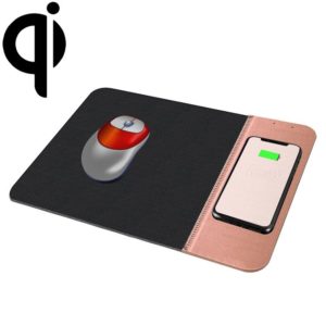 OJD-36 QI Standard 10W Lighting Wireless Charger Rubber Mouse Pad, Size: 26.2 x 19.8 x 0.65cm (Rose Gold) (OEM)