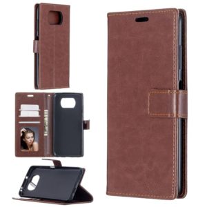 For Xiaomi Poco X3 NFC Crazy Horse Texture Horizontal Flip Leather Case with Holder & Card Slots & Wallet & Photo Frame(Brown) (OEM)