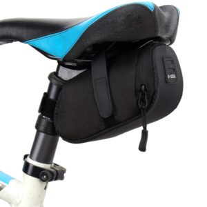 3 Color Nylon Bicycle Bag Bike Waterproof Storage Saddle Bag Cycling Tail Rear Pouch Bag(Red) (OEM)