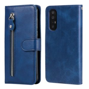 For OPPO Reno3 Pro / Find X2 Neo Fashion Calf Texture Zipper Horizontal Flip Leather Case with Holder & Card Slots & Wallet Function(Blue) (OEM)