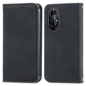 Retro Skin Feel Business Magnetic Horizontal Flip Leather Case with Holder & Card Slots & Wallet & Photo Frame For Huawei Nova 8 Pro(Black) (OEM)