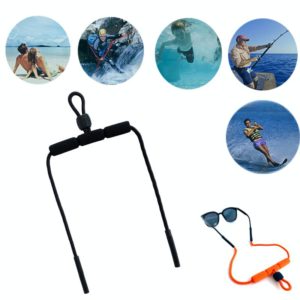 2 PCS Beach Snorkeling Floating Anti-drop Sports EVA Tube Sunglasses Chain Glasses Chain(Black) (OEM)