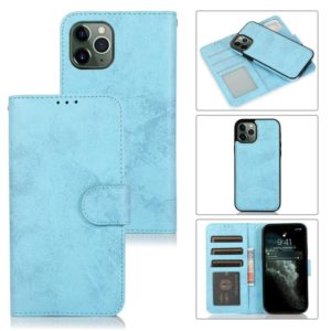 For iPhone 12 mini KLT888-2 Retro 2 in 1 Detachable Magnetic Horizontal Flip TPU + PU Leather Case with Holder & Card Slots & Photo Frame & Wallet(Sky Blue) (OEM)