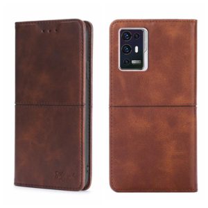 For ZTE Axon 30 Pro Cow Texture Magnetic Horizontal Flip Leather Phone Case(Dark Brown) (OEM)