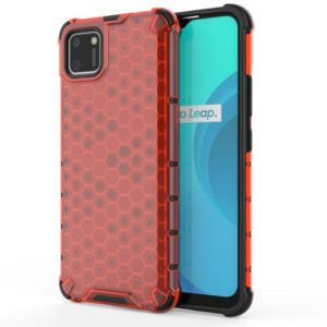 For OPPO Realme C15 Shockproof Honeycomb PC + TPU Case(Red) (OEM)