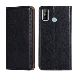 For Tecno Spark 6 GO Gloss Oil Solid Color Magnetic Leather Phone Case(Black) (OEM)