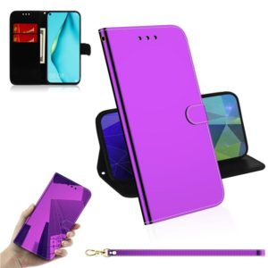 For Huawei nova 6 SE Imitated Mirror Surface Horizontal Flip Leather Case with Holder & Card Slots & Wallet & Lanyard(Purple) (OEM)
