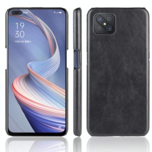 For Oppo Reno4 Z 5G/A92S Shockproof Litchi Texture PC + PU Case(Black) (OEM)