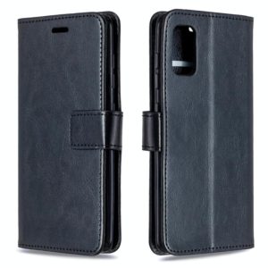 For Galaxy A41 Crazy Horse Texture Horizontal Flip Leather Case with Holder & Card Slots & Wallet & Photo Frame(Black) (OEM)