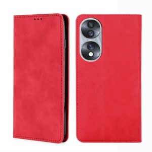 For Honor 70 Skin Feel Magnetic Horizontal Flip Leather Phone Case(Red) (OEM)