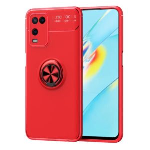 For OPPO A54 4G Metal Ring Holder 360 Degree Rotating TPU Case(Red+Red) (OEM)