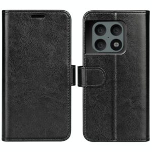 For OnePlus 10 Pro 5G R64 Texture Single Horizontal Flip Phone Protective Case with Holder & Card Slots & Wallet& Photo Frame(Black) (OEM)