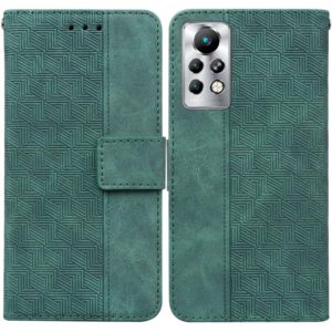 For Infinix Note 11 Pro / Note 11s Geometric Embossed Leather Phone Case(Green) (OEM)
