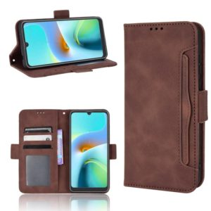 For Blackview A50 Skin Feel Calf Pattern Leather Phone Case(Brown) (OEM)