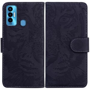 For Tecno Camon 18i Tiger Embossing Pattern Horizontal Flip Leather Phone Case(Black) (OEM)