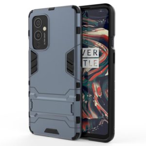 For OnePlus 9 PC + TPU Shockproof Protective Case with Holder(Navy Blue) (OEM)