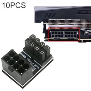 10 PCS ATX 8Pin Female to 8Pin Male 180 Degree Angled Adapter , Model: PH38B (OEM)