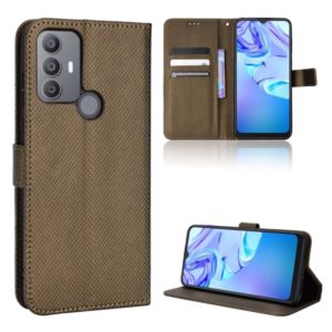For TCL 30 SE / 30 E / 306 / Sharp Aquos V6 Diamond Texture Leather Phone Case(Brown) (OEM)