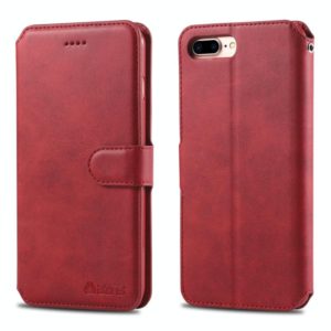 For iPhone 7 Plus / 8 Plus AZNS Calf Texture Magnetic Horizontal Flip PU Leather Case with Holder & Card Slots & Photo Frame(Red) (AZNS) (OEM)