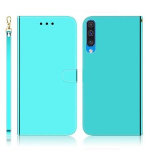 For Galaxy A50 Imitated Mirror Surface Horizontal Flip Leather Case with Holder & Card Slots & Wallet & Lanyard(Mint Green) (OEM)