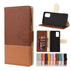 For Samsung Galaxy Note20 Color Splicing Horizontal Flip Leather Case with Holder & Card Slots & Wallet & Photo Frame(Brown) (OEM)