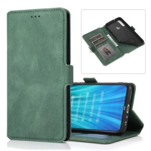 For Xiaomi Redmi Note 8 Retro Magnetic Closing Clasp Horizontal Flip Leather Case with Holder & Card Slots & Photo Frame & Wallet(Dark Green) (OEM)