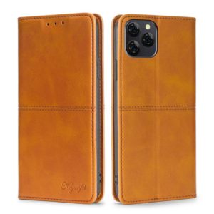 For Blackview A95 Cow Texture Magnetic Horizontal Flip Leather Phone Case(Light Brown) (OEM)