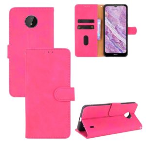 For Nokia C10 Solid Color Skin Feel Magnetic Buckle Horizontal Flip Calf Texture PU Leather Case with Holder & Card Slots & Wallet(Rose Red) (OEM)