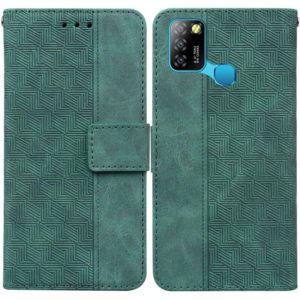 For Infinix Smart 5 X657 / Hot 10 Lite Geometric Embossed Leather Phone Case(Green) (OEM)