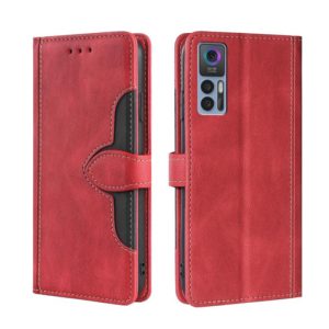 For TCL 30 5G/30+ 5G Stitching Skin Feel Magnetic Buckle Horizontal Flip PU Leather Case(Red) (OEM)