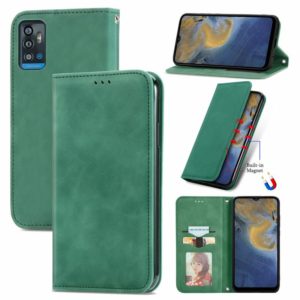 For ZTE A71 Retro Skin Feel Business Magnetic Horizontal Flip Leather Case with Holder & Card Slots & Wallet & Photo Frame(Green) (OEM)