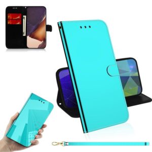 For Samsung Galaxy Note20 Ultra Imitated Mirror Surface Horizontal Flip Leather Case with Holder & Card Slots & Wallet & Lanyard(Mint Green) (OEM)