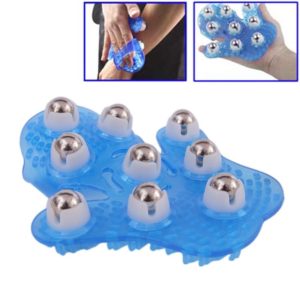 Thickened Palm-shaped Handheld Ball Meridian Massager(Blue) (OEM)