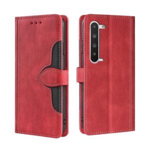 For Sharp Aquos R5G Skin Feel Straw Hat Magnetic Buckle Leather Phone Case(Red) (OEM)