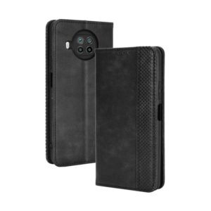 For Xiaomi Mi 10T Lite 5G / Redmi Note 9 Pro 5G Magnetic Buckle Retro Crazy Horse Texture Horizontal Flip Leather Case , with Holder & Card Slots & Photo Frame(Black) (OEM)