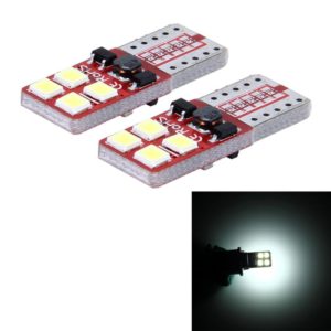 2 PCS T10 3W 300 LM 6000K Constant Current Car Clearance Light with 8 SMD-2835 Lamps, DC 9-18V(White Light) (OEM)
