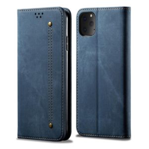 For iPhone 11 Pro Denim Texture Casual Style Horizontal Flip Leather Case with Holder & Card Slots & Wallet(Blue) (OEM)