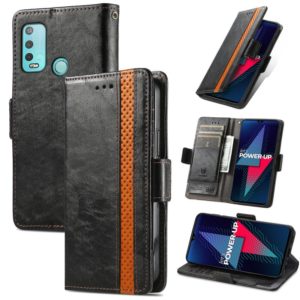 For Wiko Power U30 CaseNeo Splicing Dual Magnetic Buckle Leather Case with Holder & Card Slots & Wallet(Black) (OEM)