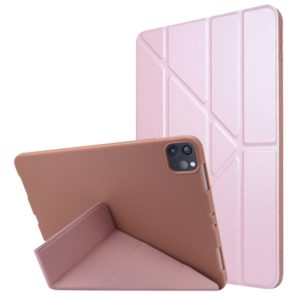 For iPad Pro 11 (2020) TPU Horizontal Deformation Flip Leather Tablet Case with Holder (Rose Gold) (OEM)