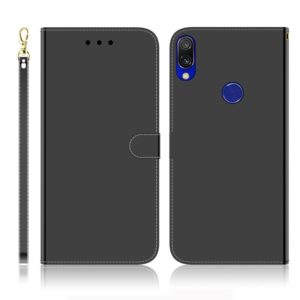For Xiaomi Redmi 7 / Y3 Imitated Mirror Surface Horizontal Flip Leather Case with Holder & Card Slots & Wallet & Lanyard(Black) (OEM)