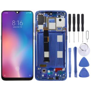 OLED LCD Screen for Xiaomi Mi 9 Digitizer Full Assembly with Frame(Blue) (OEM)