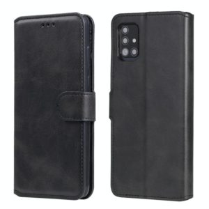 For Samsung Galaxy A51 5G Classic Calf Texture PU + TPU Horizontal Flip Leather Case, with Holder & Card Slots & Wallet(Black) (OEM)