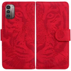 For Nokia G21 / G11 Tiger Embossing Pattern Horizontal Flip Leather Phone Case(Red) (OEM)
