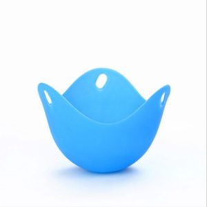 Silicone Egg Cooker Egg Bracket Kitchen Tools Pancake Cookware Bakeware Steam Eggs Plate Tray Blue (OEM)