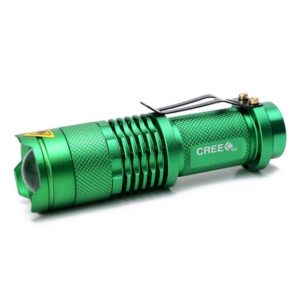 2 PCS Mini Zoom LED Flashlight Dual-Purpose Retractable Flashlight(Green) (OEM)