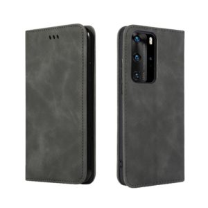 For Huawei P40 Pro Retro Skin Feel Business Magnetic Horizontal Flip Leather Case(Dark Grey) (OEM)