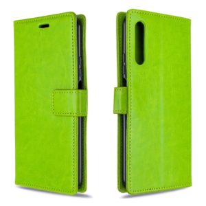 For Huawei Y9S Crazy Horse Texture Horizontal Flip Leather Case with Holder & Card Slots & Wallet & Photo Frame(greed) (OEM)